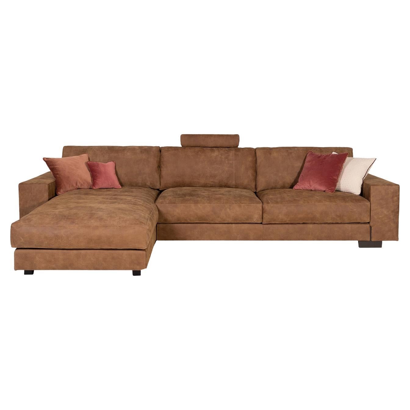 Glam 3-Seater Sofa Chaise Longue by Marco and Giulio Mantellassi For Sale