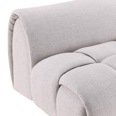 GLAM Sessel, perlgrau sherpa gepolstert