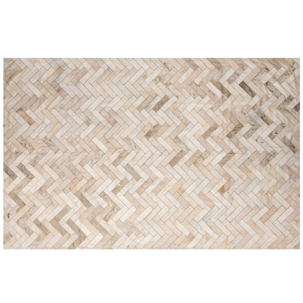 cream herringbone rug
