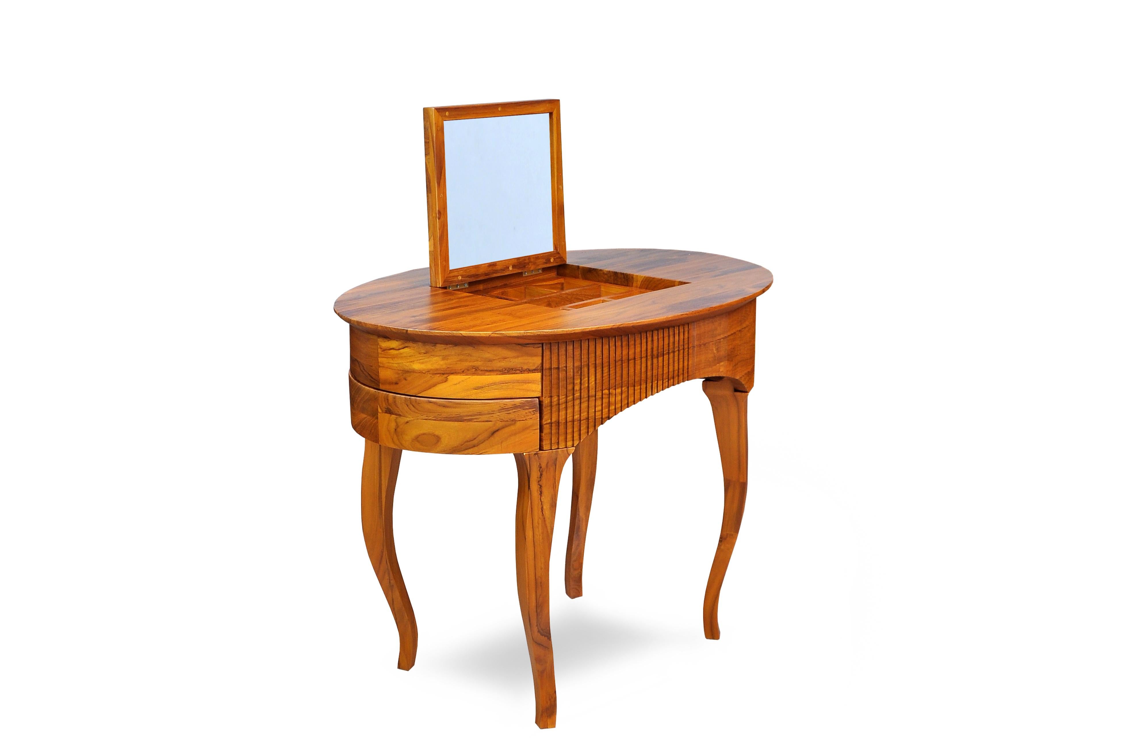 Indonesian Glam Station Dressing Table with Matching Chair For Sale