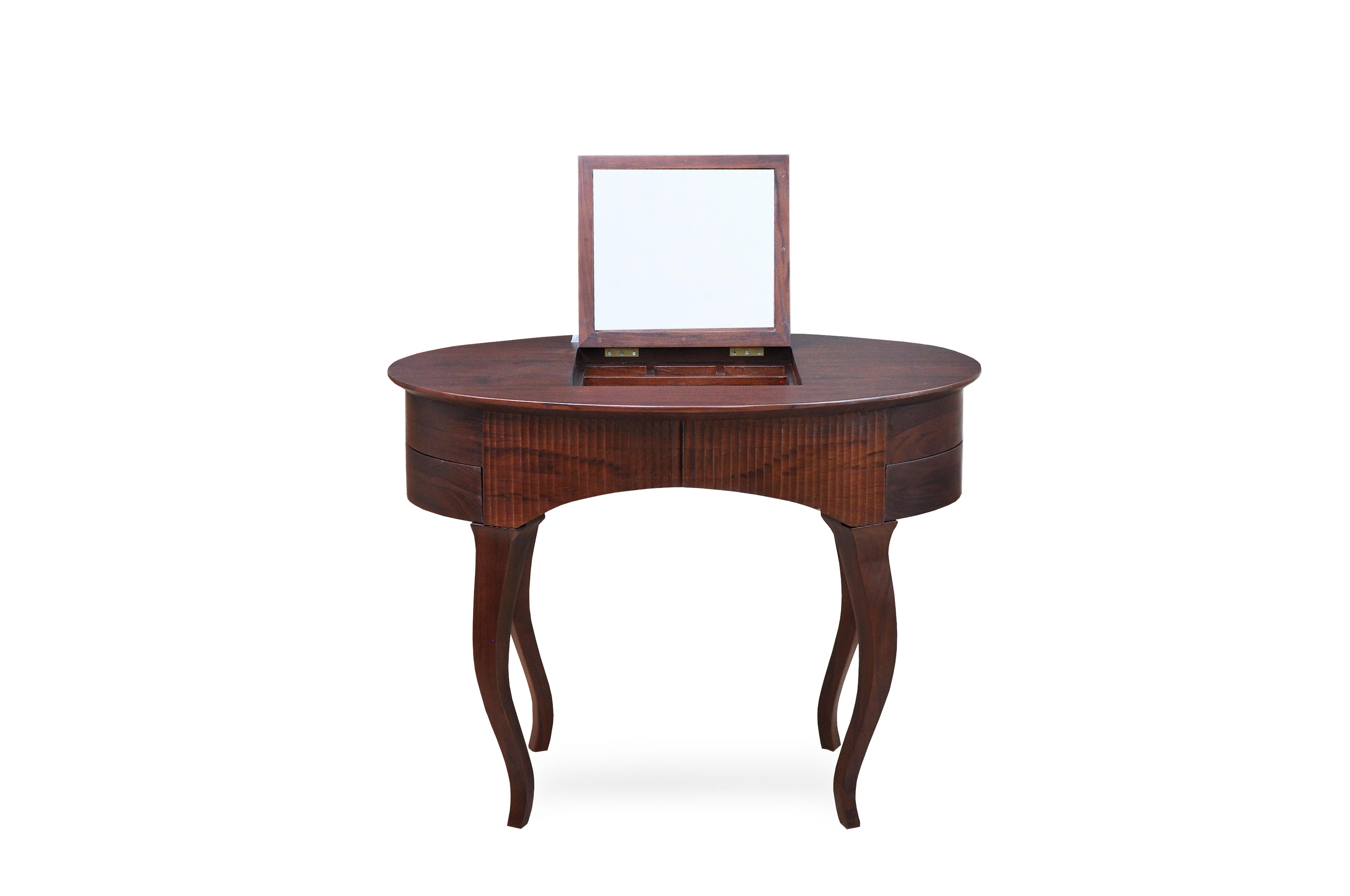 Indonesian Glam Station Dressing Table with Matching Chair For Sale