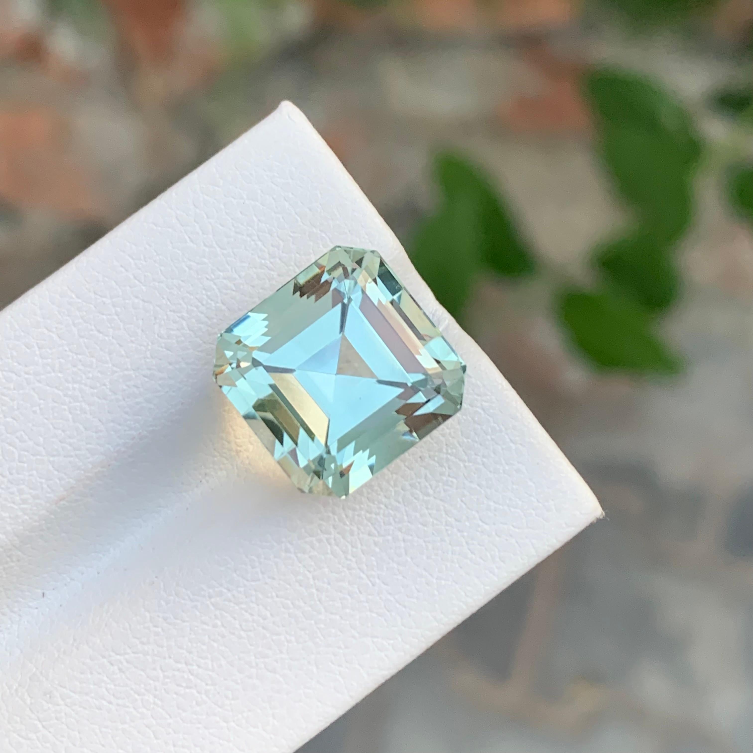 Gemma sfaccettata di 12,15 carati di ametista verde a forma di asse per gioielli In condizioni Nuovo in vendita a Peshawar, PK