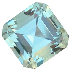 Glamorous 12.15 Carat Faceted Green Amethyst Asscher Shape Gem For Jewellery