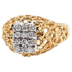 Glamorous 14k Gold and Diamond Dinner Ring