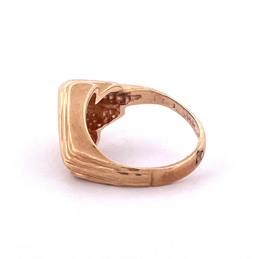 Modern Glamorous 14k Yellow Gold Five-Finger Design Ring For Sale