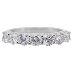 Glamorous 1.58ct Diamonds Half-Eternity Ring in 18k White Gold - IGI Certified Glamorous 1.58ct Diamonds Half-Eternity Ring in 18k White Gold - IGI Certified