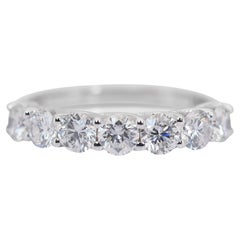 Glamorous 1.58ct Diamonds Half-Eternity Ring in 18k White Gold - IGI Certified Glamorous 1.58ct Diamonds Half-Eternity Ring in 18k White Gold - IGI Certified