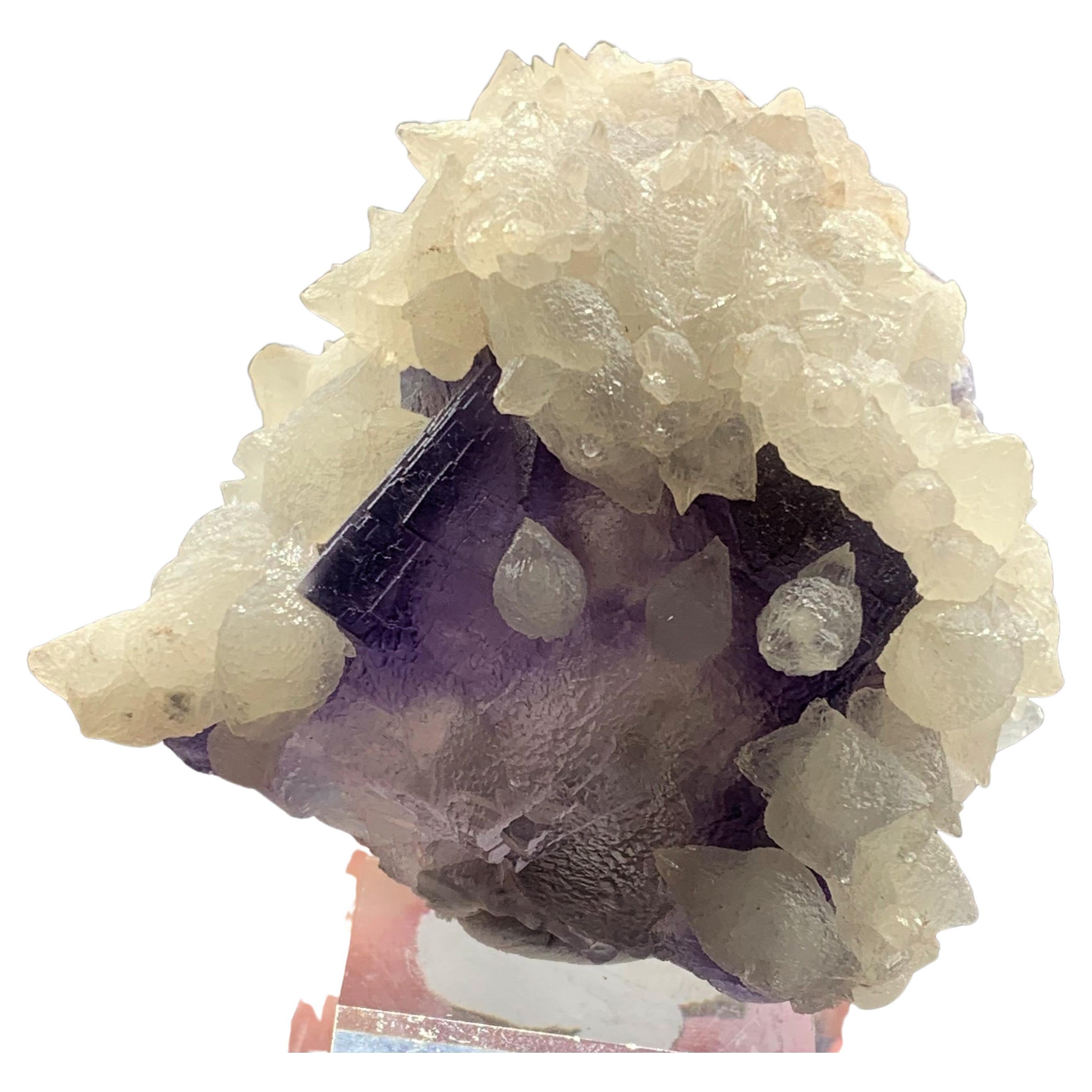 Glamorous 162.08 Gram Fluorite Specimen with Dog Tooth from Pakistan  For Sale