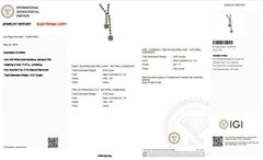 Glamouröse 18 Karat Weißgold Tropfen-Halskette mit 5,06 Karat natürlichen Diamanten, IGI-zertifiziert