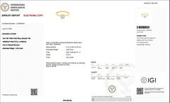 Glamorous 18k Yellow Gold Solitaire Ring w/ 0.80 ct Natural Diamonds IGI Cert