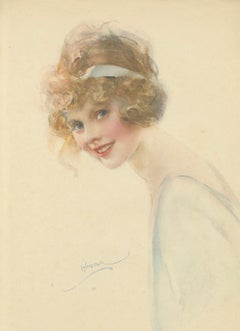 Glamorous 1920s Art Deco Portrait “Gladys” – Lithograph by W.E. Webster