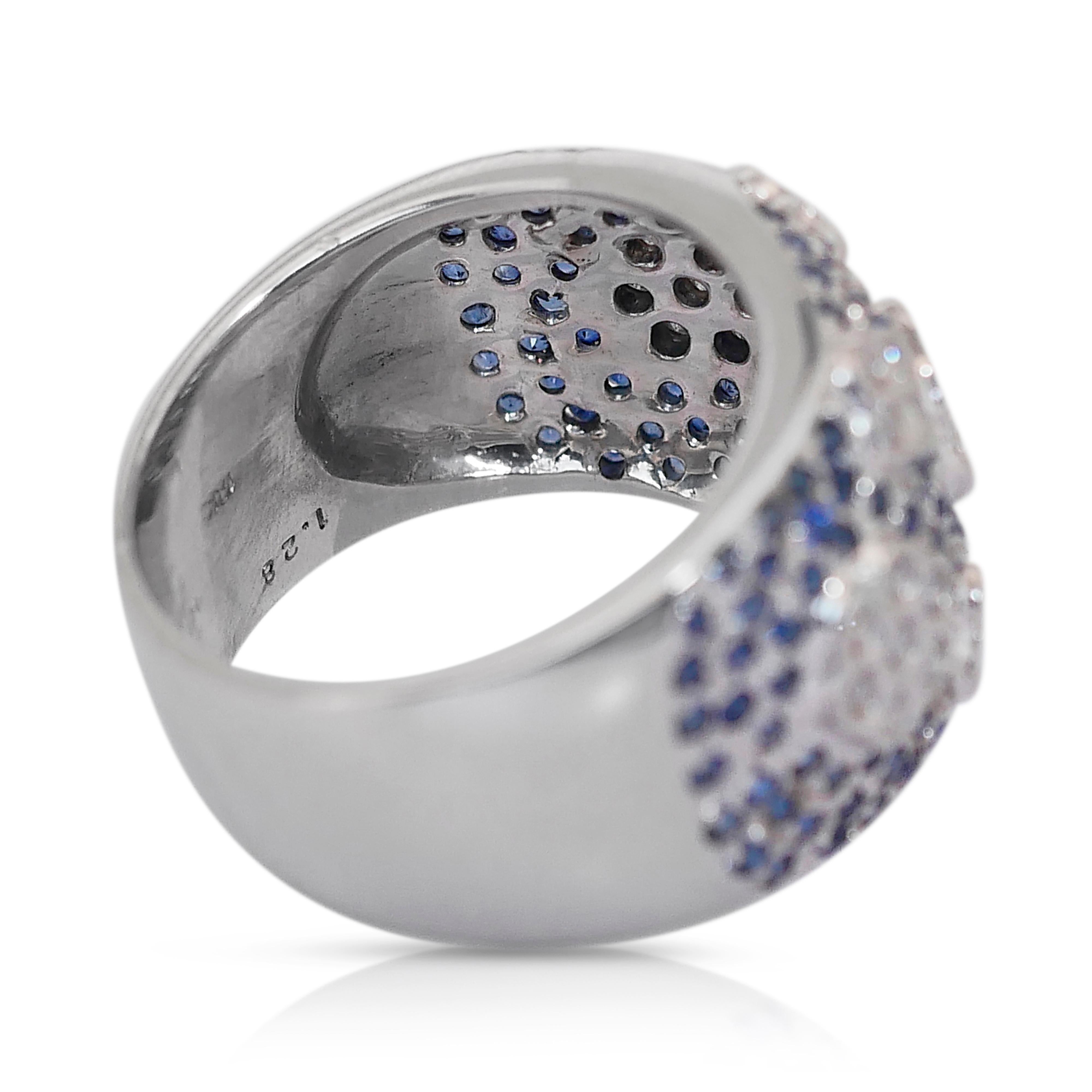 Glamouröser Cocktailring mit 2,01 Karat Diamanten aus 18 Karat Weißgold - IGI-zertifiziert im Zustand „Neu“ im Angebot in רמת גן, IL