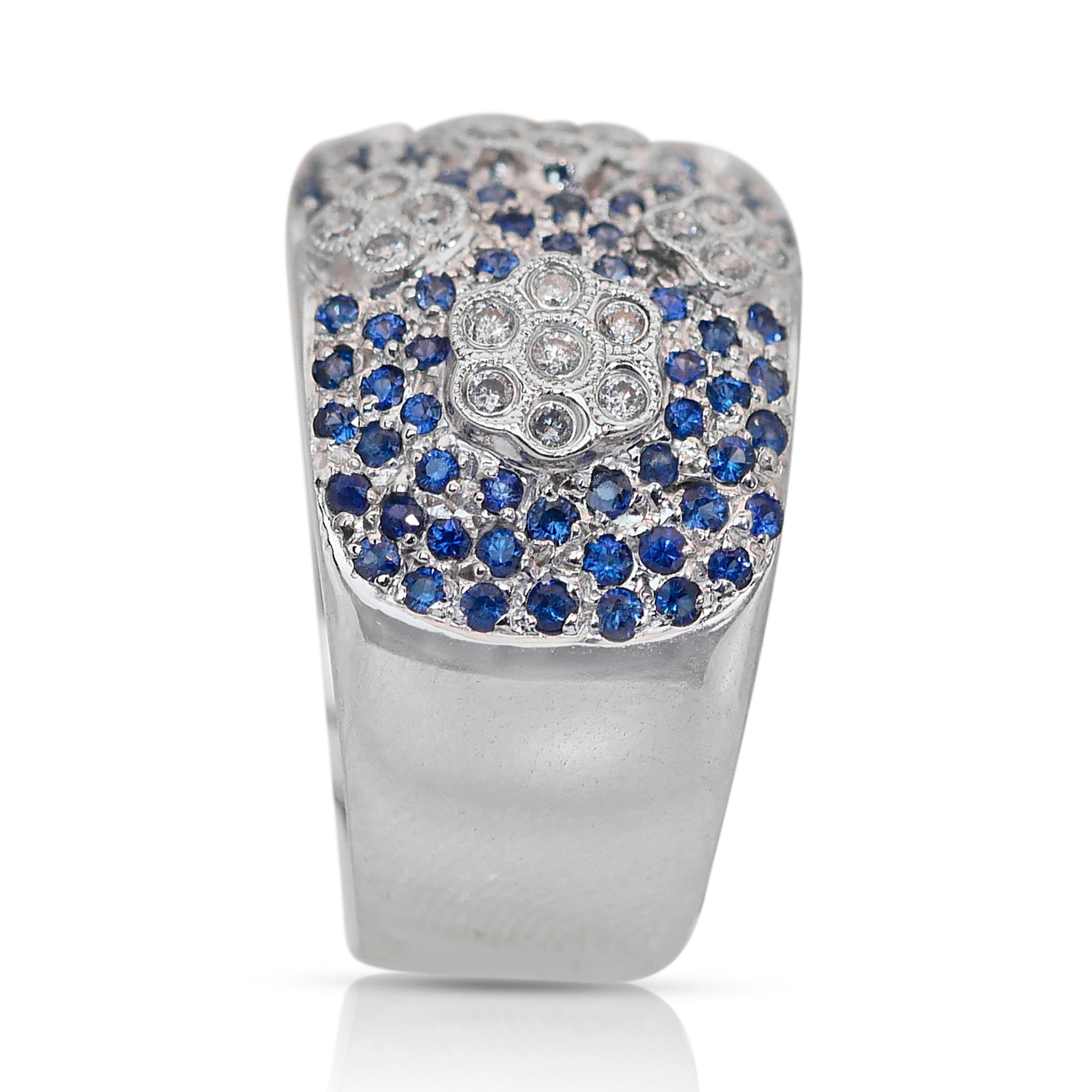 Glamouröser Cocktailring mit 2,01 Karat Diamanten aus 18 Karat Weißgold - IGI-zertifiziert im Angebot 3