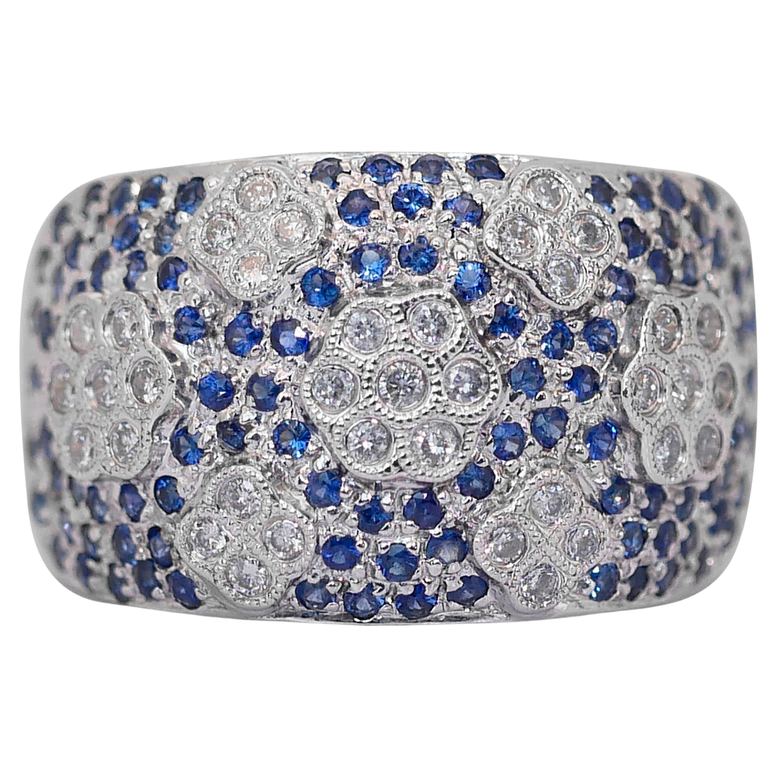 Glamorous 2.01ct Diamonds Cocktail Ring in 18k White Gold - IGI Certified
