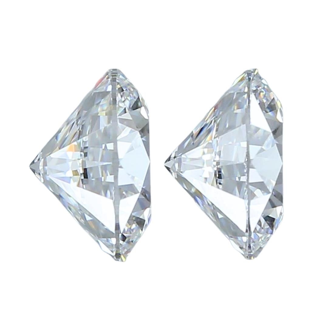 Glamorous 2pc Ideal Cut Natural Diamonds w/2.07 ct - GIA Certified In New Condition In רמת גן, IL