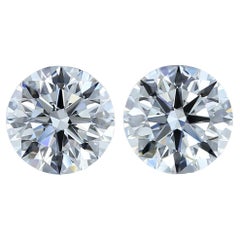2 pièces idéales avec diamants naturels de 2,07 carats, certifiés GIA