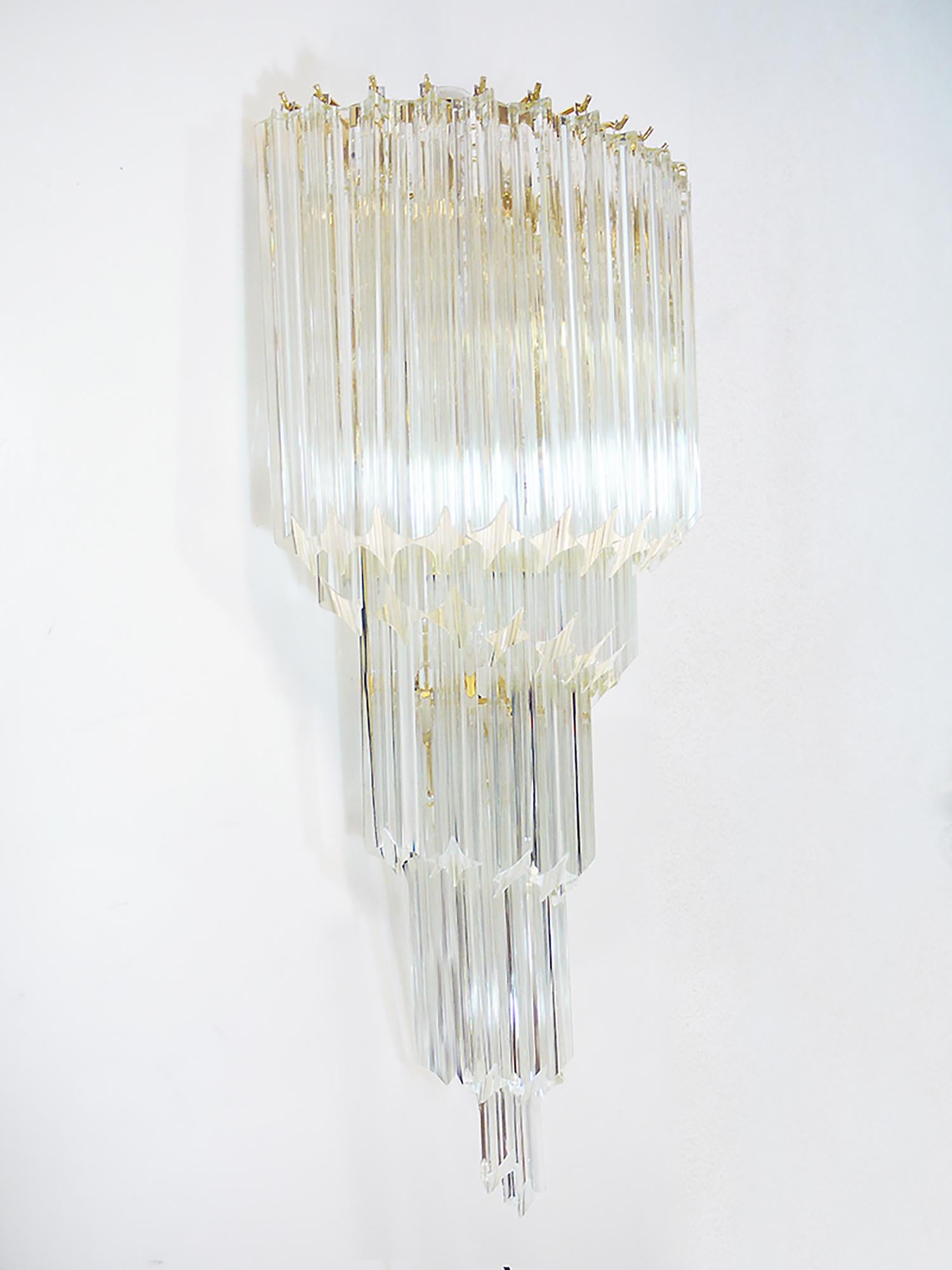 Incantevole applique Quadriedri di Murano da 31