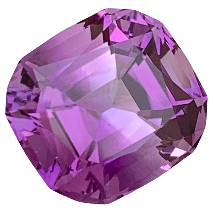 Glamorous 5.00 Carats Cushion Shape Loose Purple Amethyst Gem For Ring  For Sale
