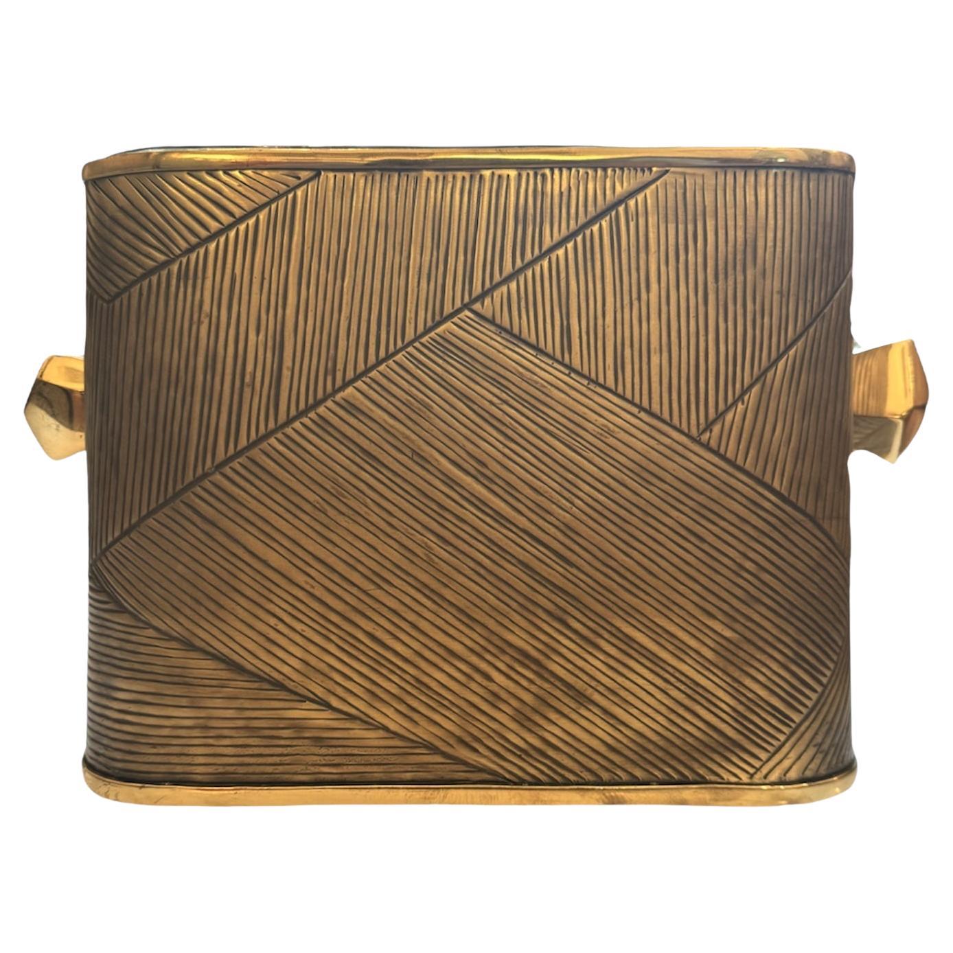 Glamorous Brass Ice Bucket