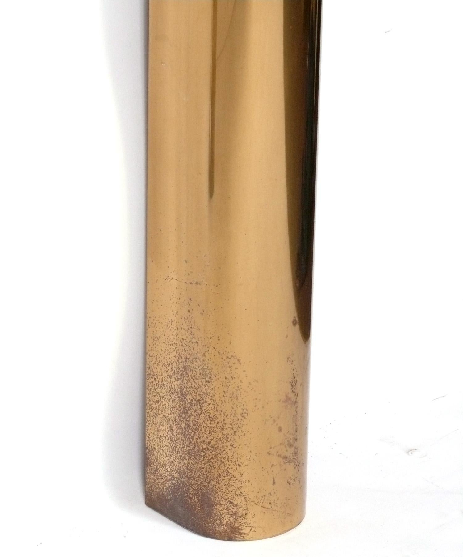 Glamouröser Messingmantel von Danny Alessandro circa 1970er Jahre Kamin im Zustand „Gut“ im Angebot in Atlanta, GA