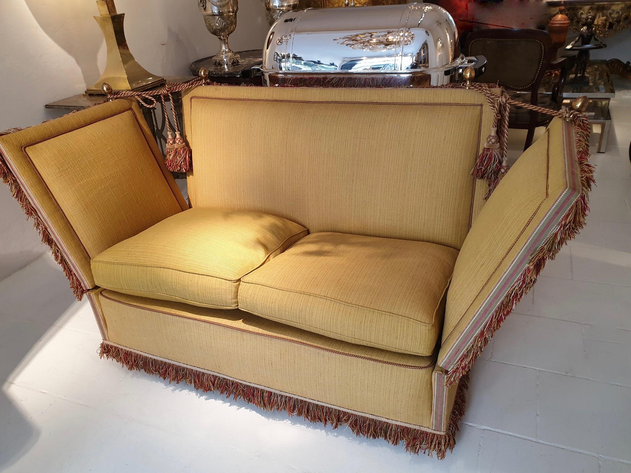Glamorous Classic Hollywood Regency Knole Sofa 5