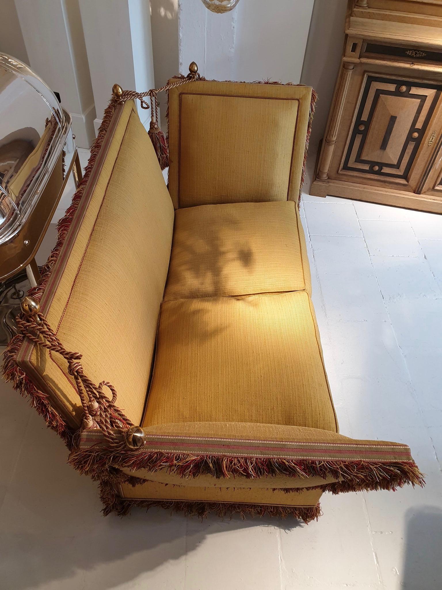 Bronze Glamorous Classic Hollywood Regency Knole Sofa