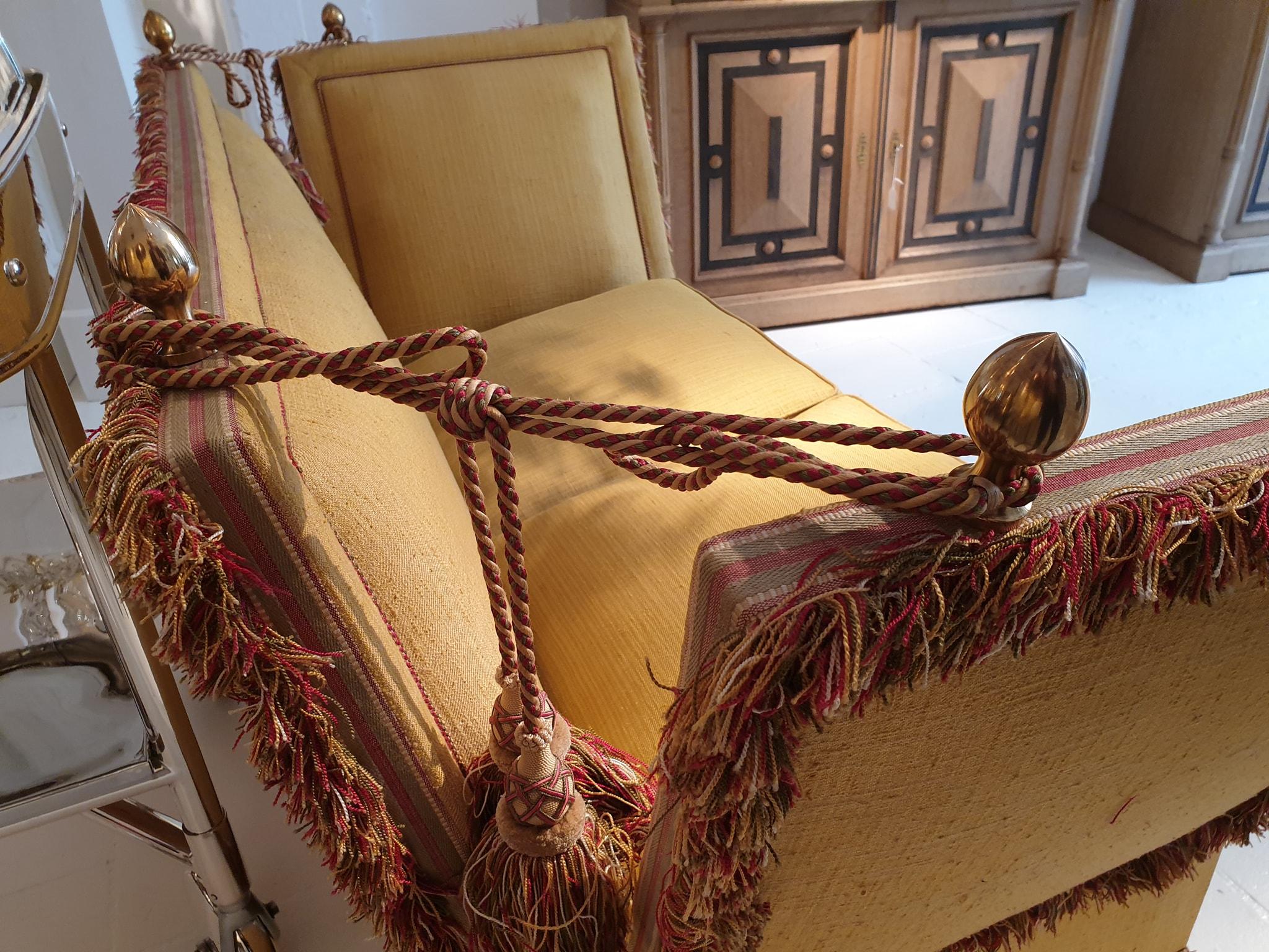 Glamorous Classic Hollywood Regency Knole Sofa 3