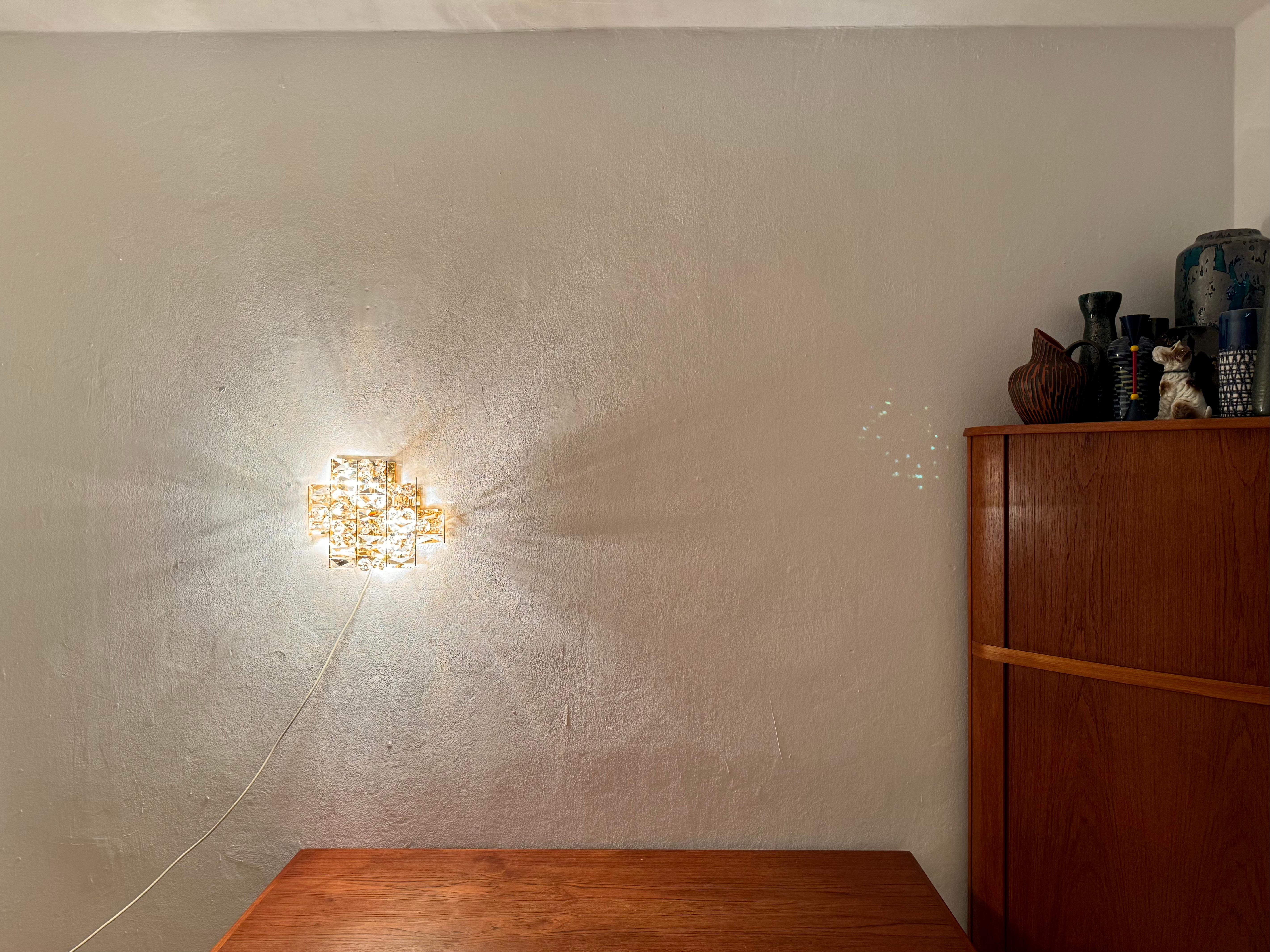 Glamurosa Lámpara de Pared de Cristal by Palwa en venta 3