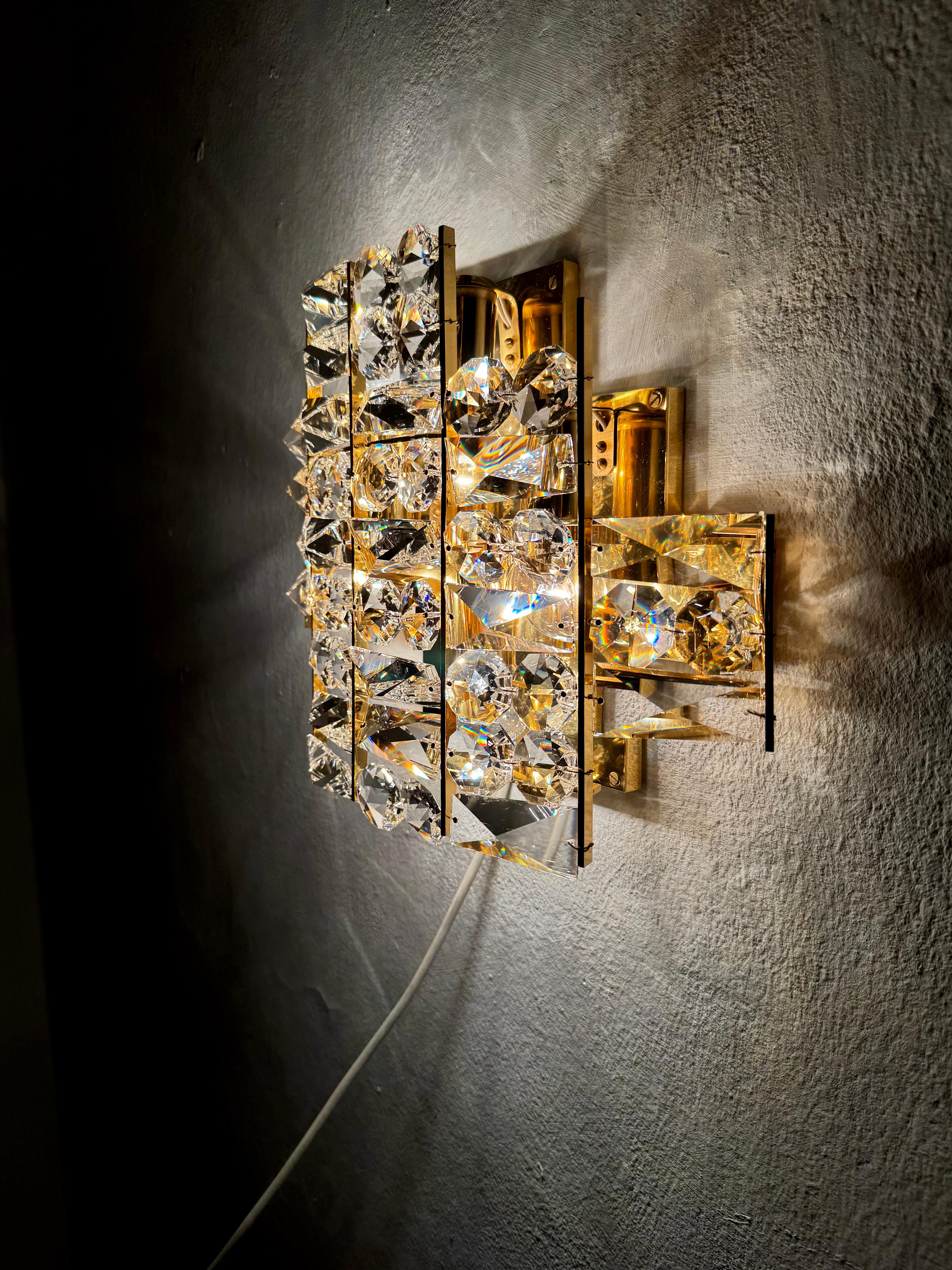 Glamurosa Lámpara de Pared de Cristal by Palwa en venta 5
