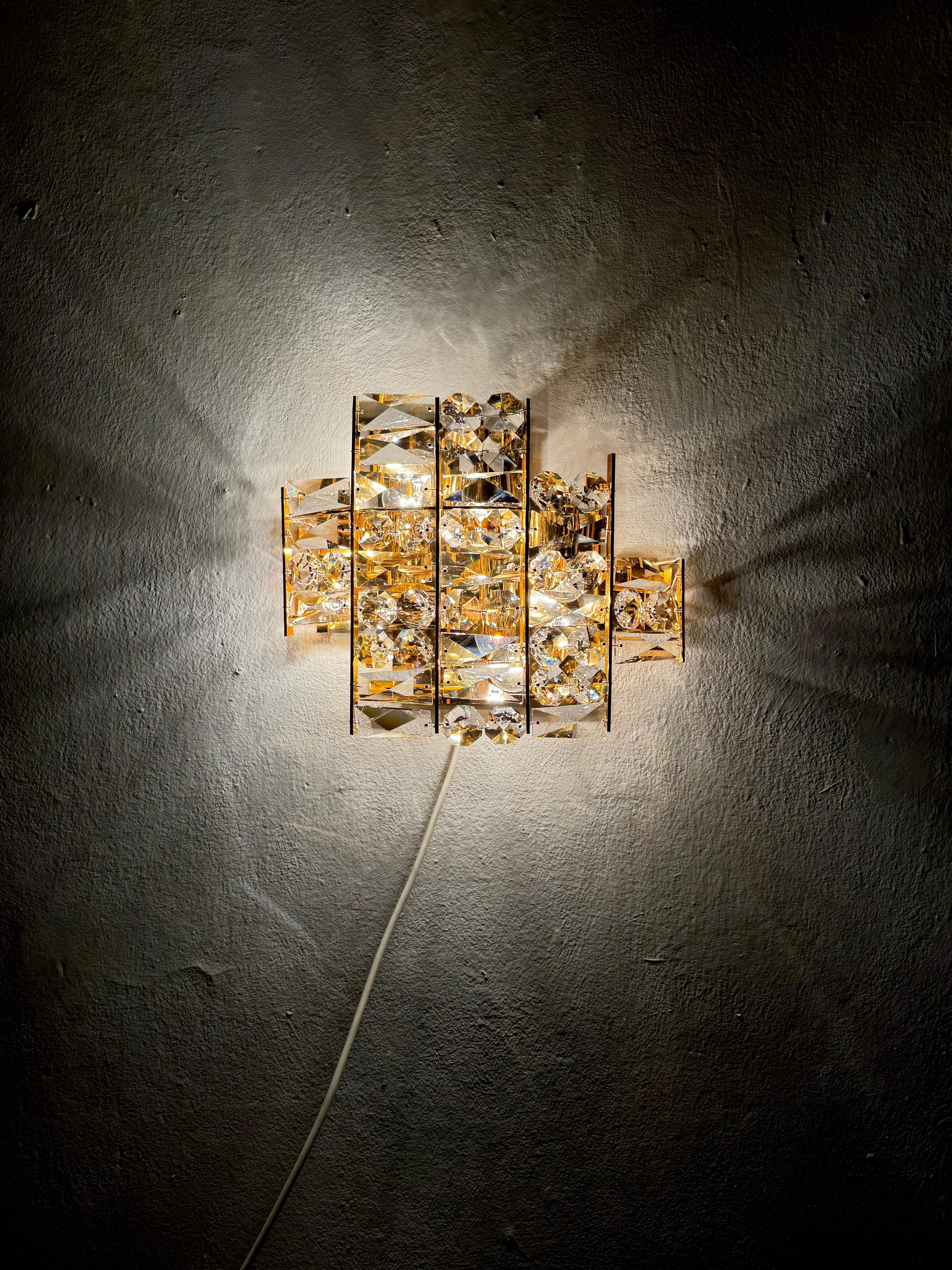 Glamurosa Lámpara de Pared de Cristal by Palwa en venta 2
