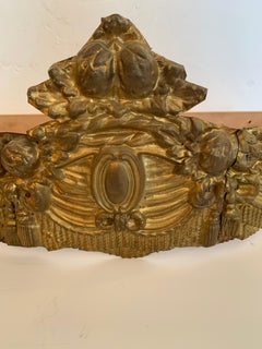 Glamorous Diminutive Antique Gilt Metal Bed Crown Corona
