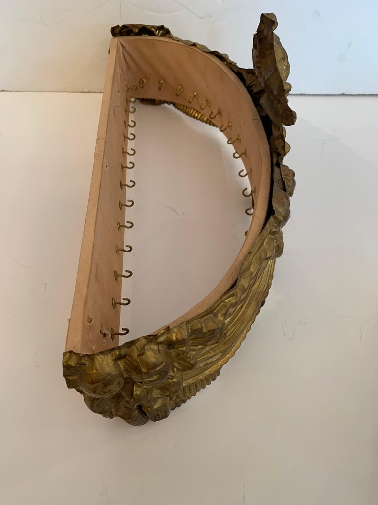 Glamorous Diminutive Antique Gilt Metal Bed Crown Corona at 1stDibs