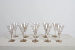 Glamorous Dorothy Thorpe 10 Piece set Gold Fleck Wine Glasses - Stemware Barware