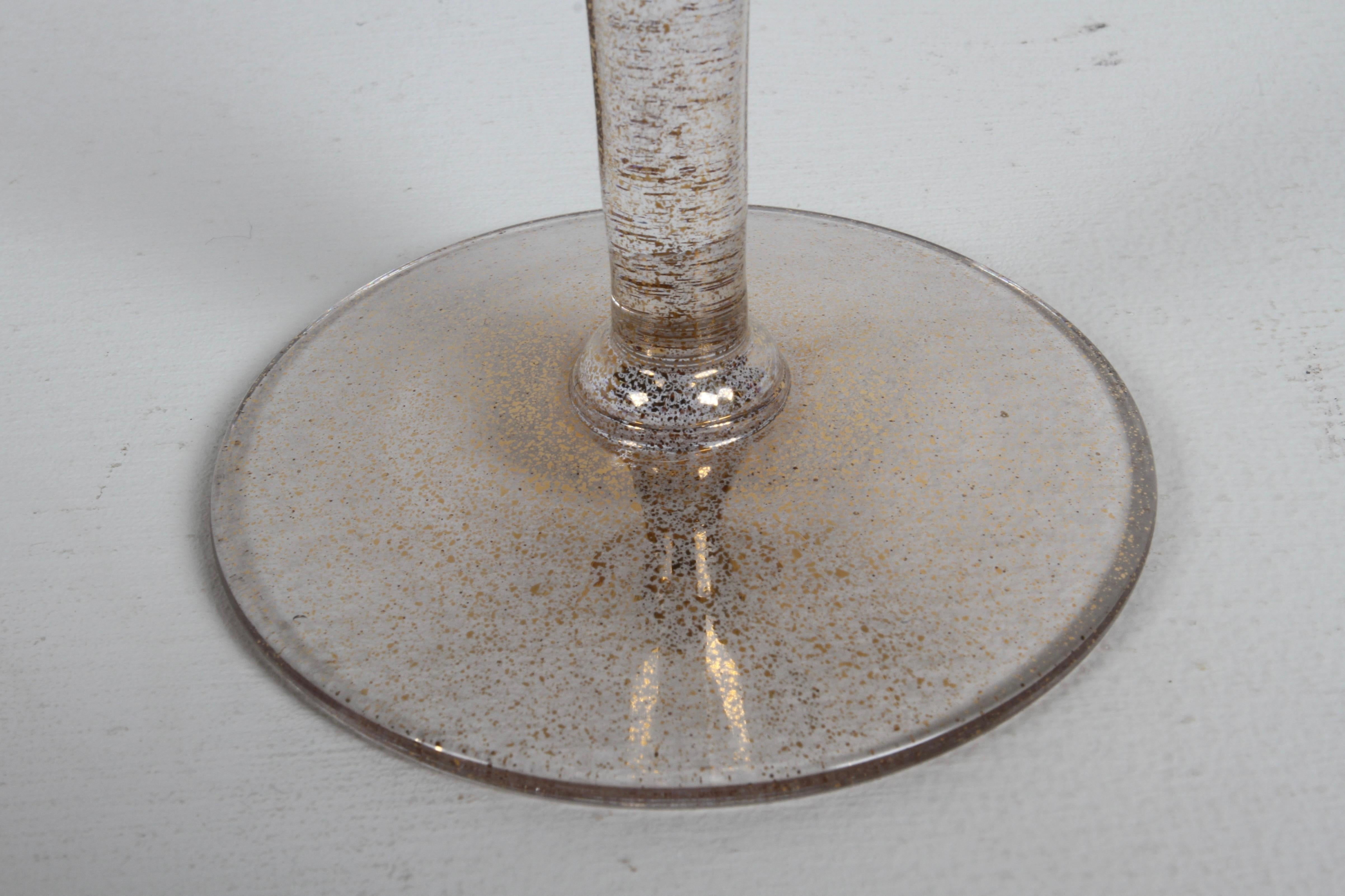Glamorous Dorothy Thorpe 11 Piece Gold Fleck Martini Glasses - Desert Stemware For Sale 6