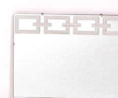 Glamorous Etched Chain Link Design Mirror 28.25"H x 36"W