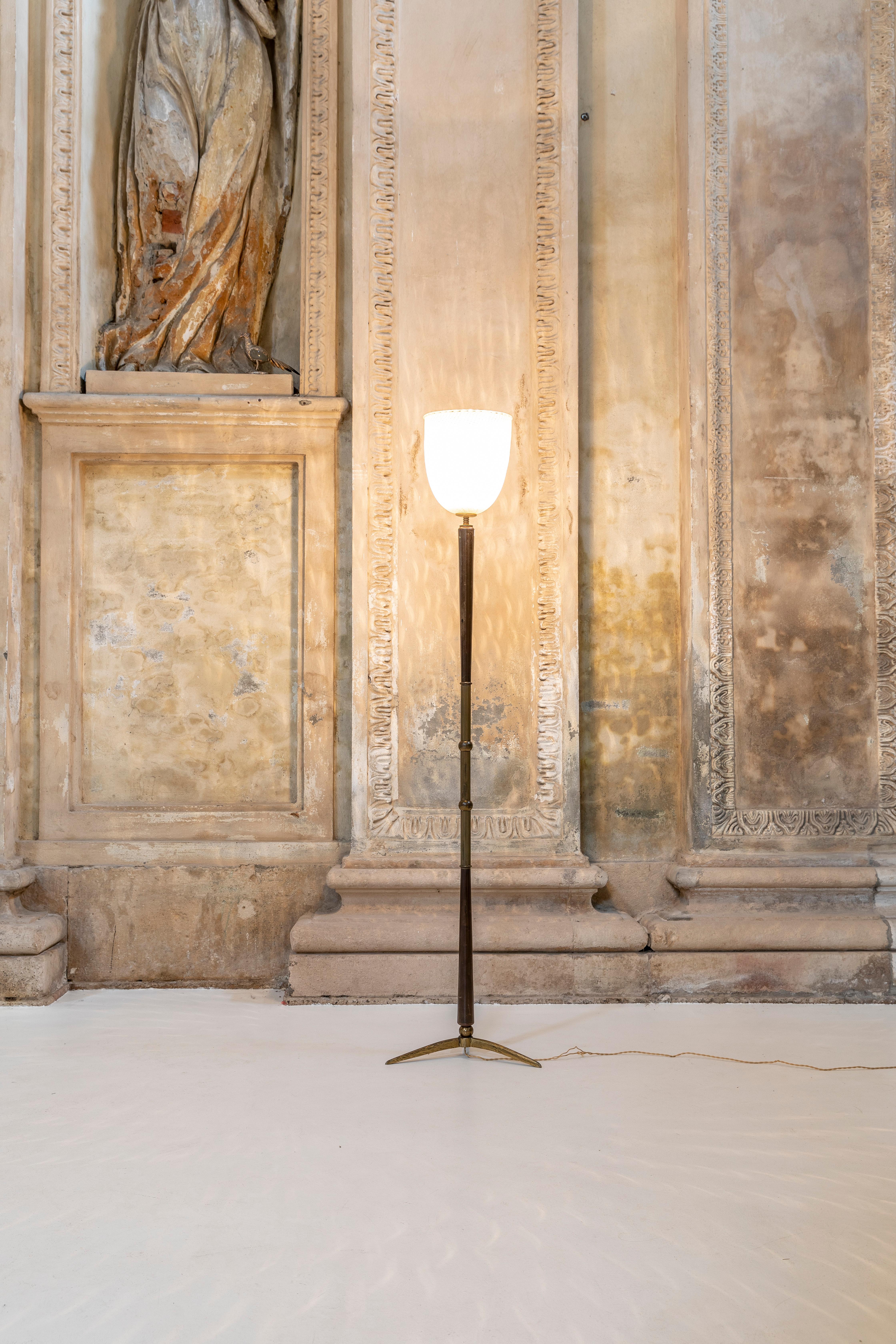 Glamorous Floor Lamp Attributed To Osvaldo Borsani At 1stdibs