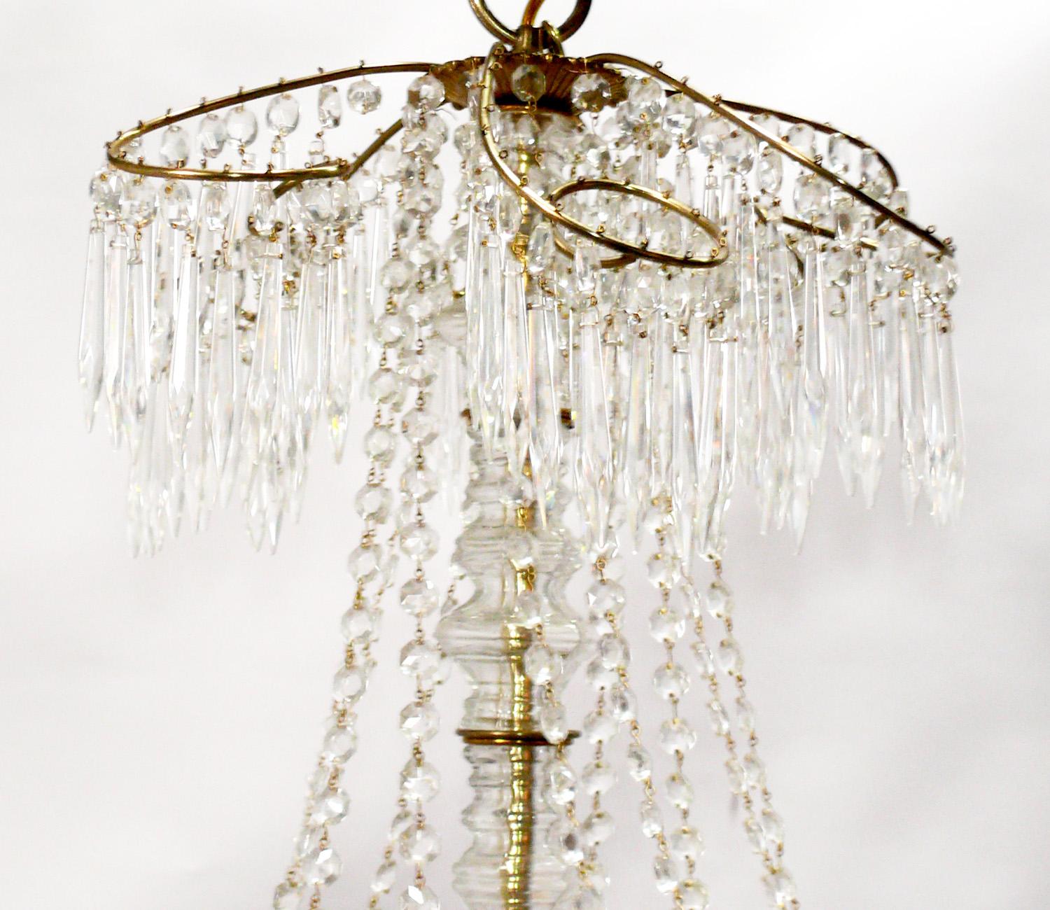 Glamorous French Crystal Chandelier In Good Condition For Sale In Atlanta, GA