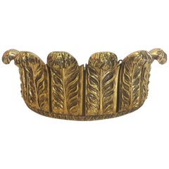 Vintage Glamorous Gilded Crown Corona Bed Wall Ornament