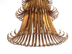 Glamorous Gilt Metal Chandelier or Pendant
