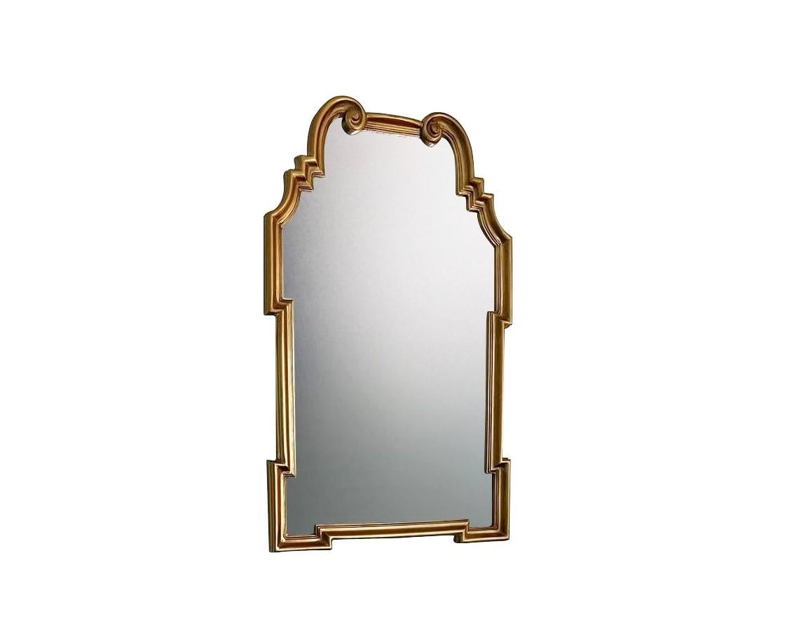 italien Paire de miroirs glamour en bois doré La Barge de style Hollywood Regency en vente