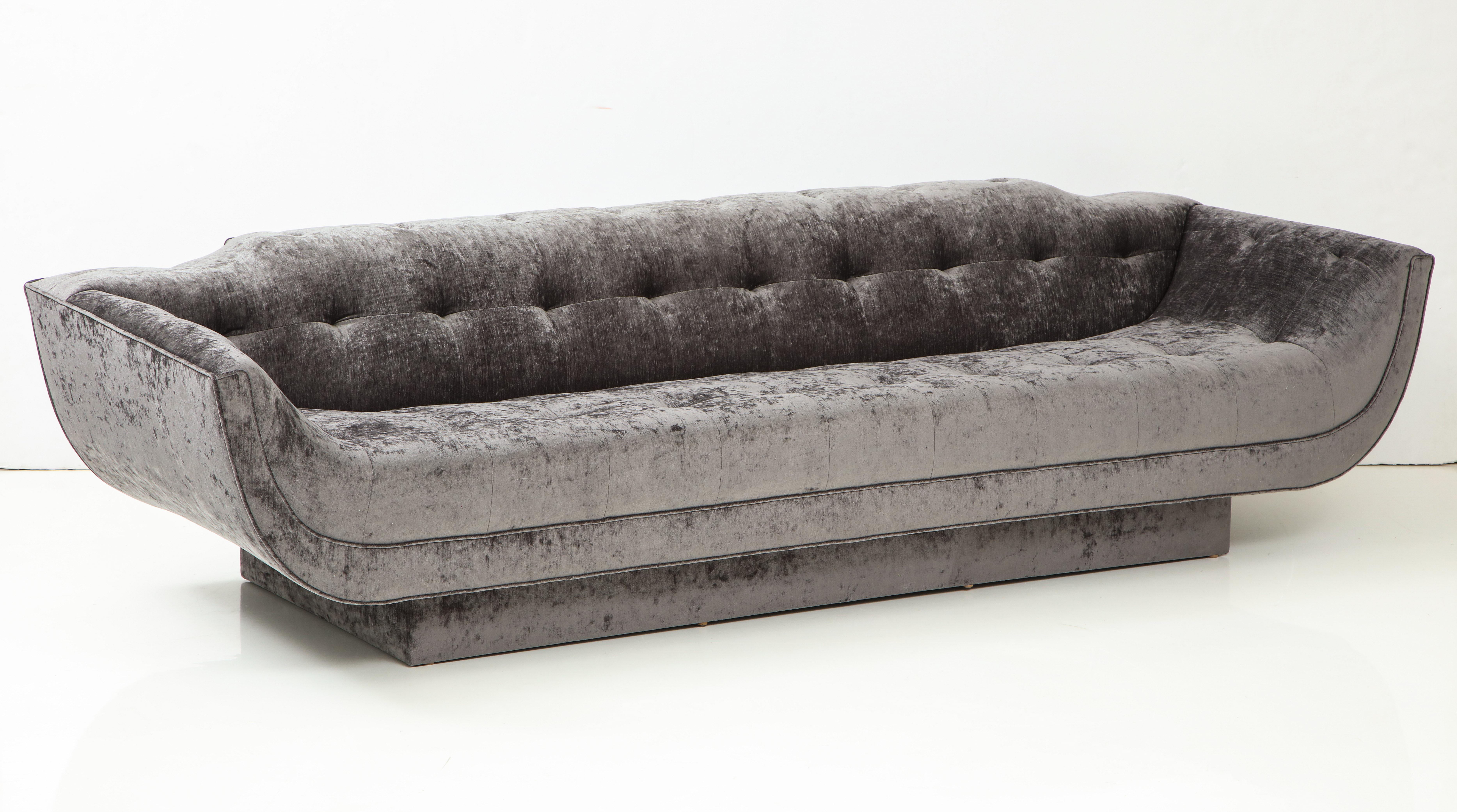 American Glamorous Hollywood Regency Style Sofa by Adrian Pearsall
