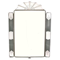 Glamorous Illuminated Art Deco Vanity Mirror 48.25"H x 35"W circa 1930s