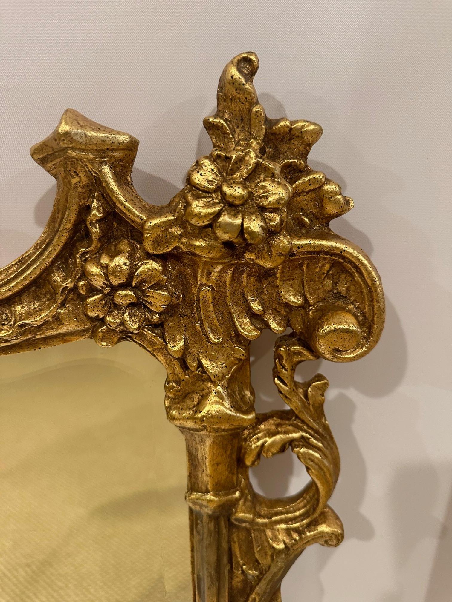 American Glamorous Large Pagoda Style Gilded Mirror