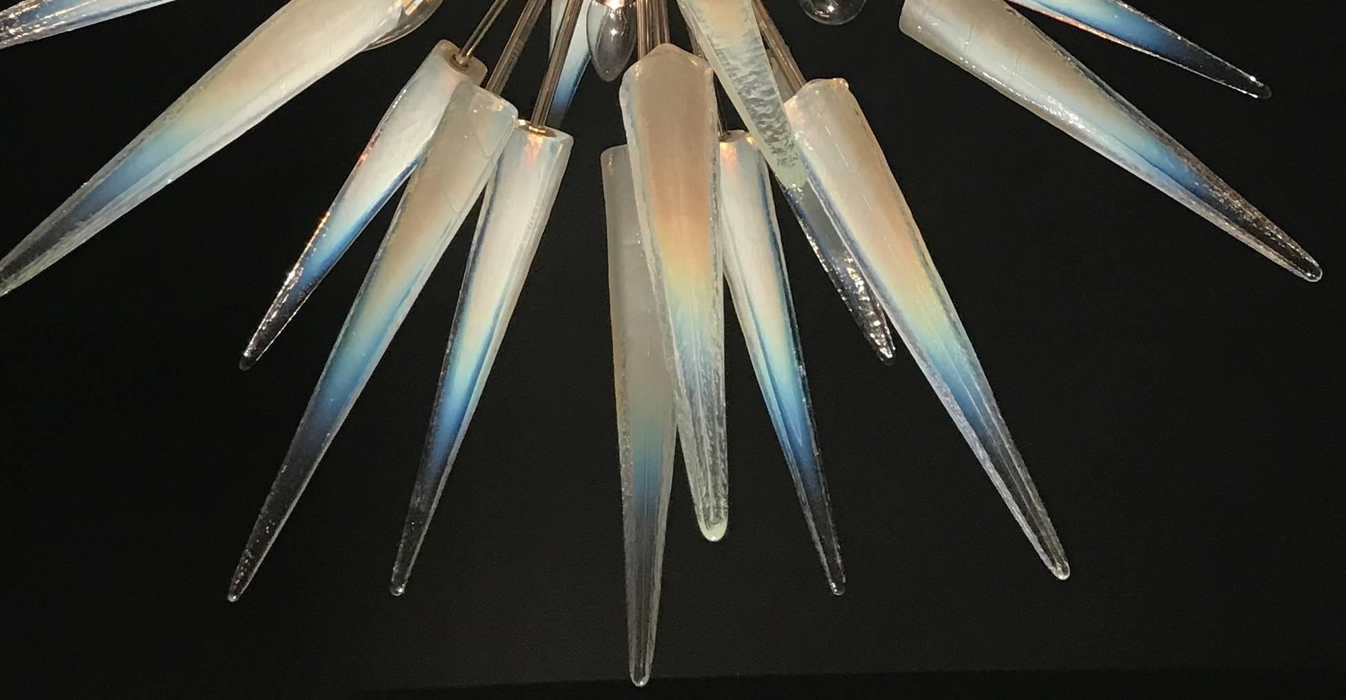 Contemporary Glamorous Modern Italian Murano Glass Sputnik Fixture For Sale