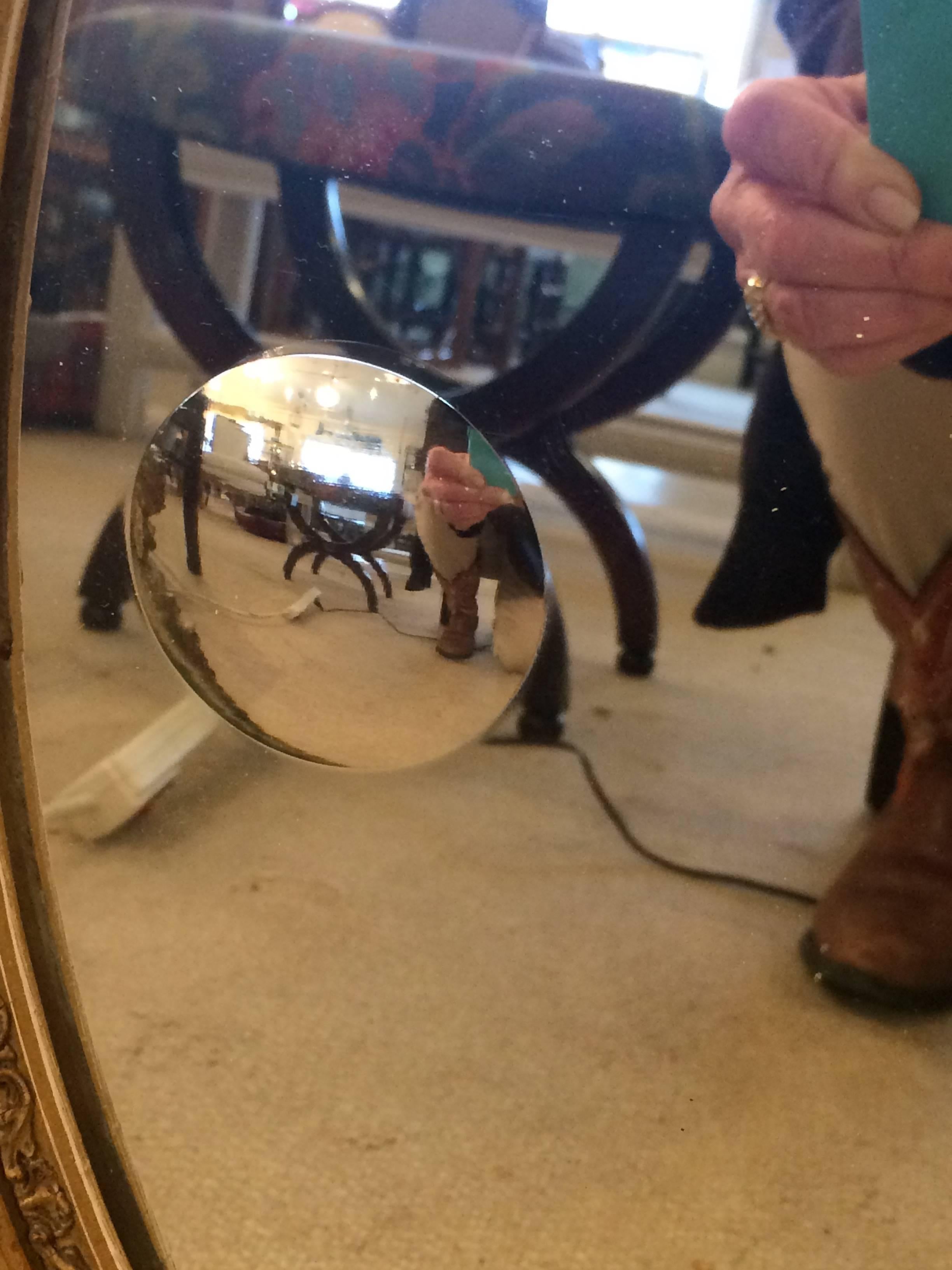 19th Century Glamorous Ornate French Giltwood and Bullseye Mirror