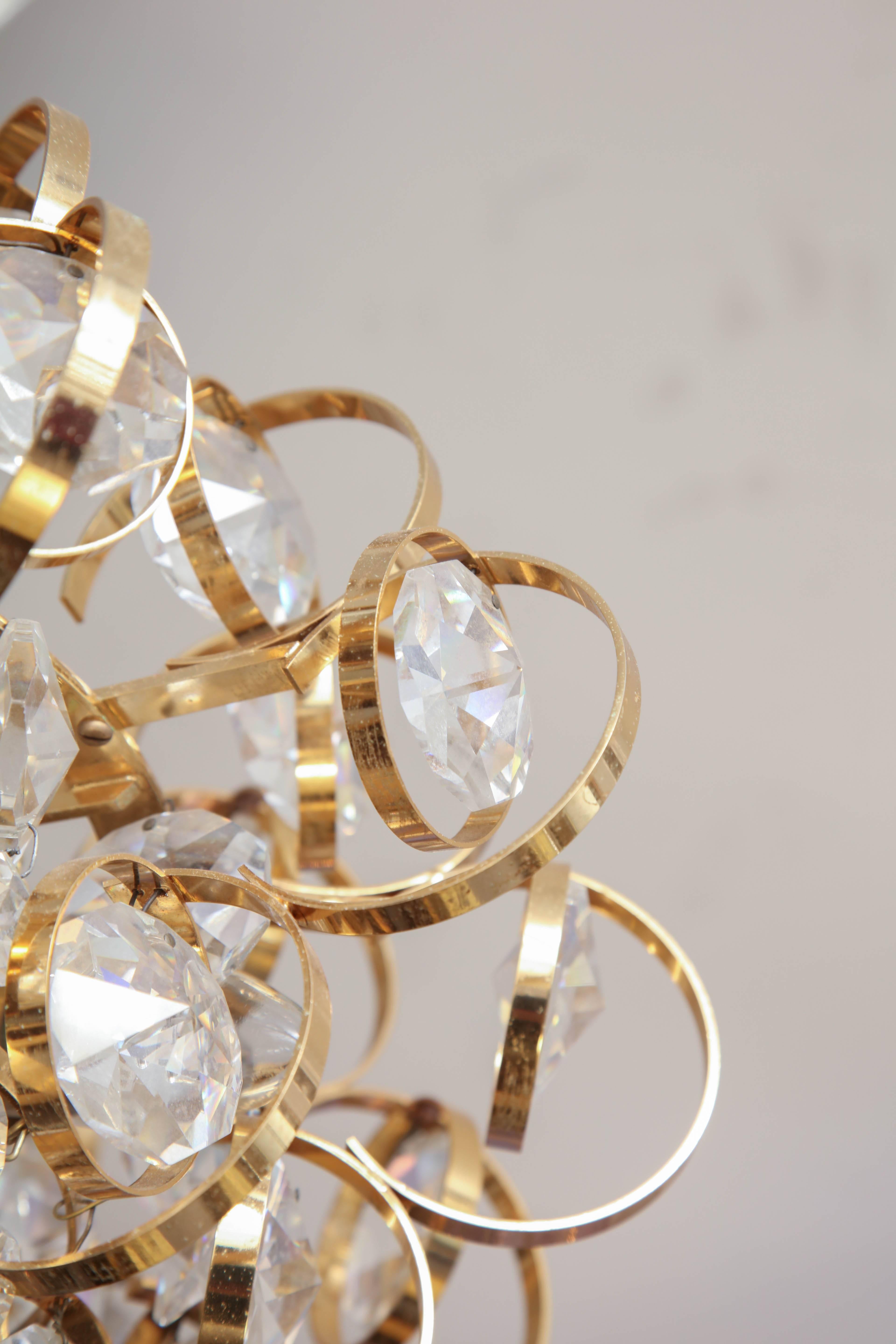 German Glamorous Petite Vintage Palwa Chandelier
