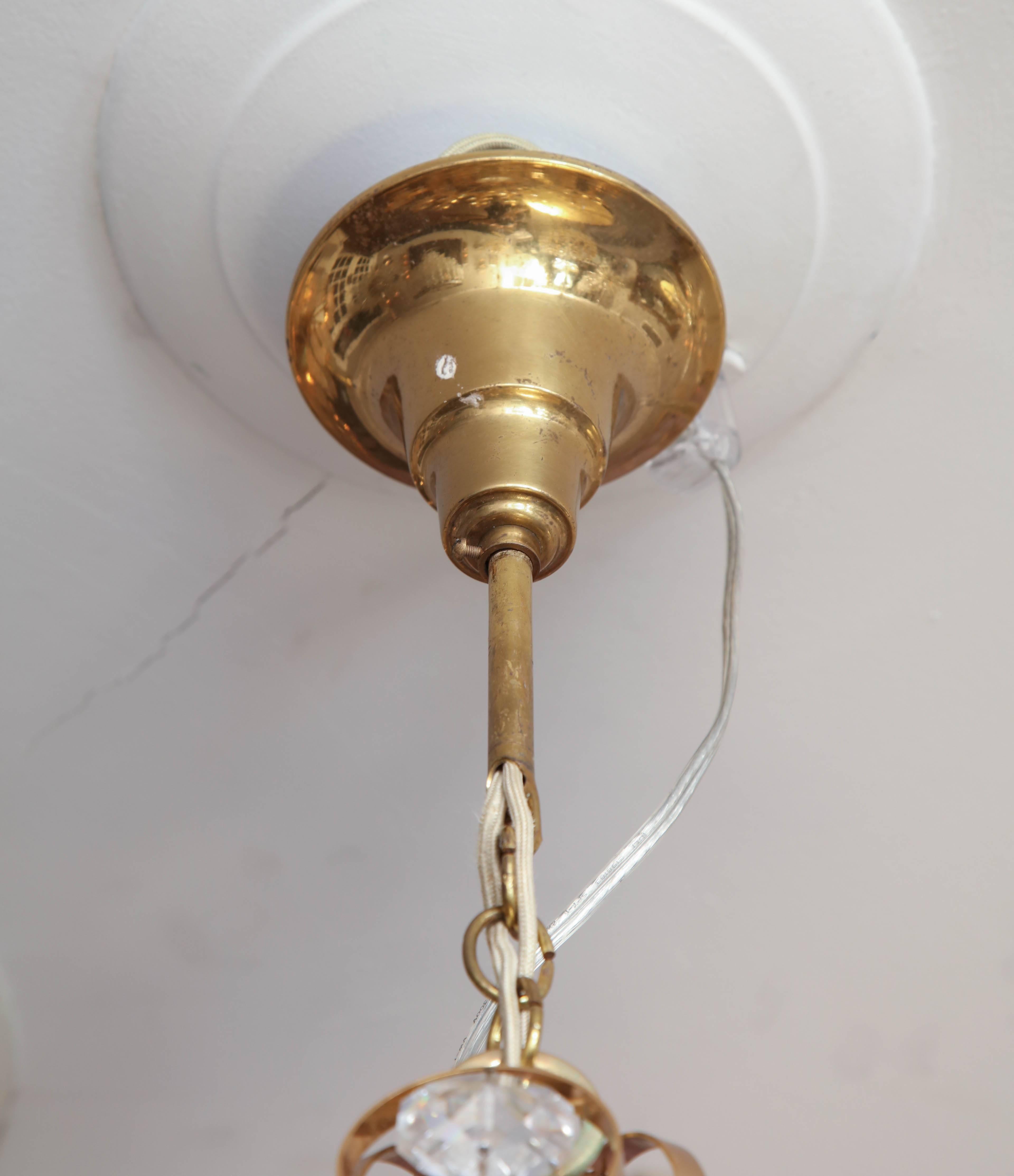 Glamorous Petite Vintage Palwa Chandelier In Excellent Condition For Sale In New York, NY