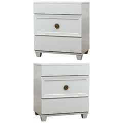 Glamorous Restored Pair of Grosfeld House Style Commodes, circa 1940