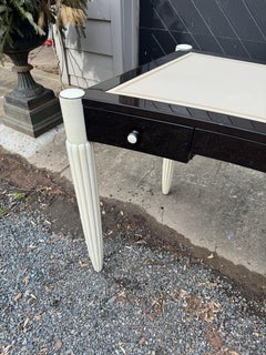 Glamorous Sally Sirkin Robert J Lewis Black & White Lacquer and Leather Desk