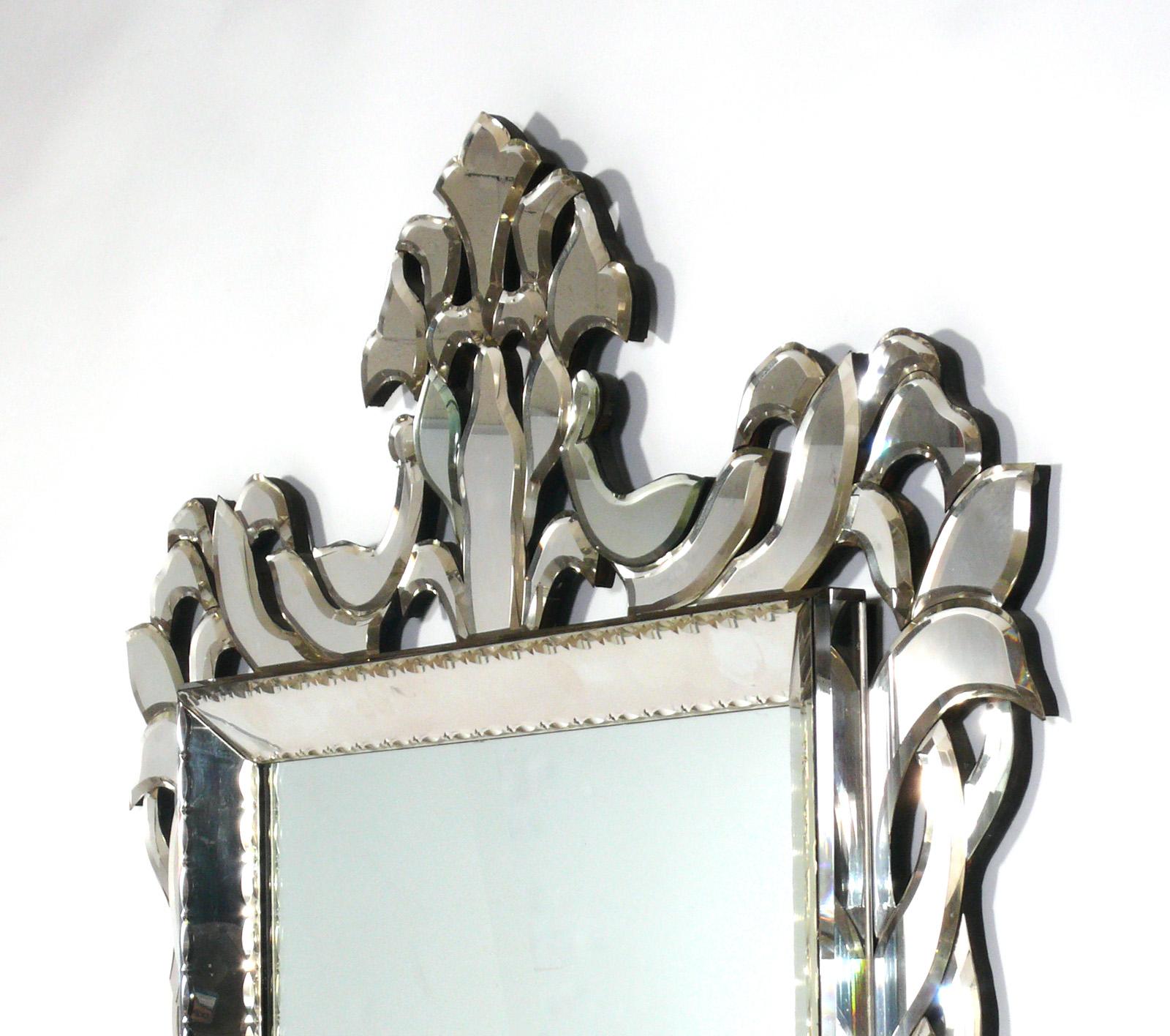 Hollywood Regency Glamorous Venetian Mirror 52.5